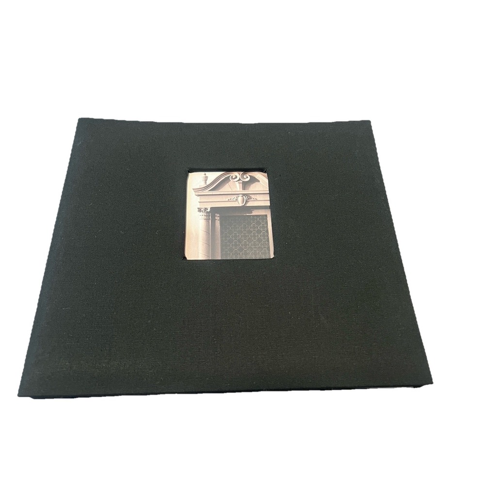 Black Linen Photo Album (15) 8.5"x 8.5" Pages Expandable Post Bound New